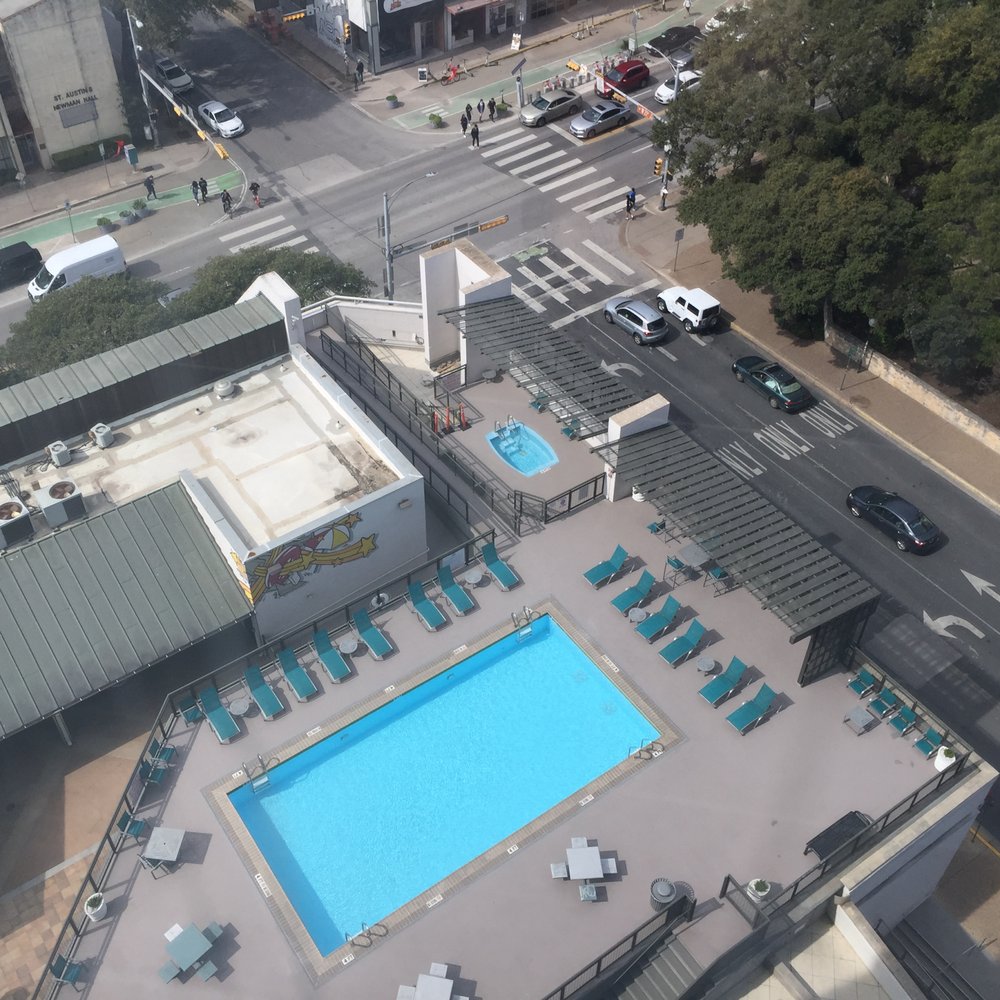 Dobie Twenty21 Student Spaces - View of pool and hot tub - University Housing Near Me - Austin, Texas Dobie Twenty21 Student Spaces - View of pool and hot tub - University Housing Near Me - Austin, Texas