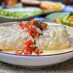 RuRu's Tacos + Tequila - "Clarence Beeks" (Skirt Steak / Jasmine Rice / Salsa / Black Beans / Pepperjack Cheese / Lettuce / Queso / Pico)