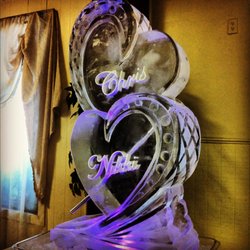 Full Spectrum Ice Sculptures - Double heart ice sculpture