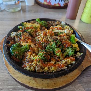 Tao‘s Fresh - Curry Beef Cheese Rice w/ Extra Veggies - Asian Fusion Near Me - Newark, California
