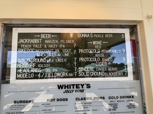 Menu photo 4 Whitey's Jolly Kone West Sacramento, CA