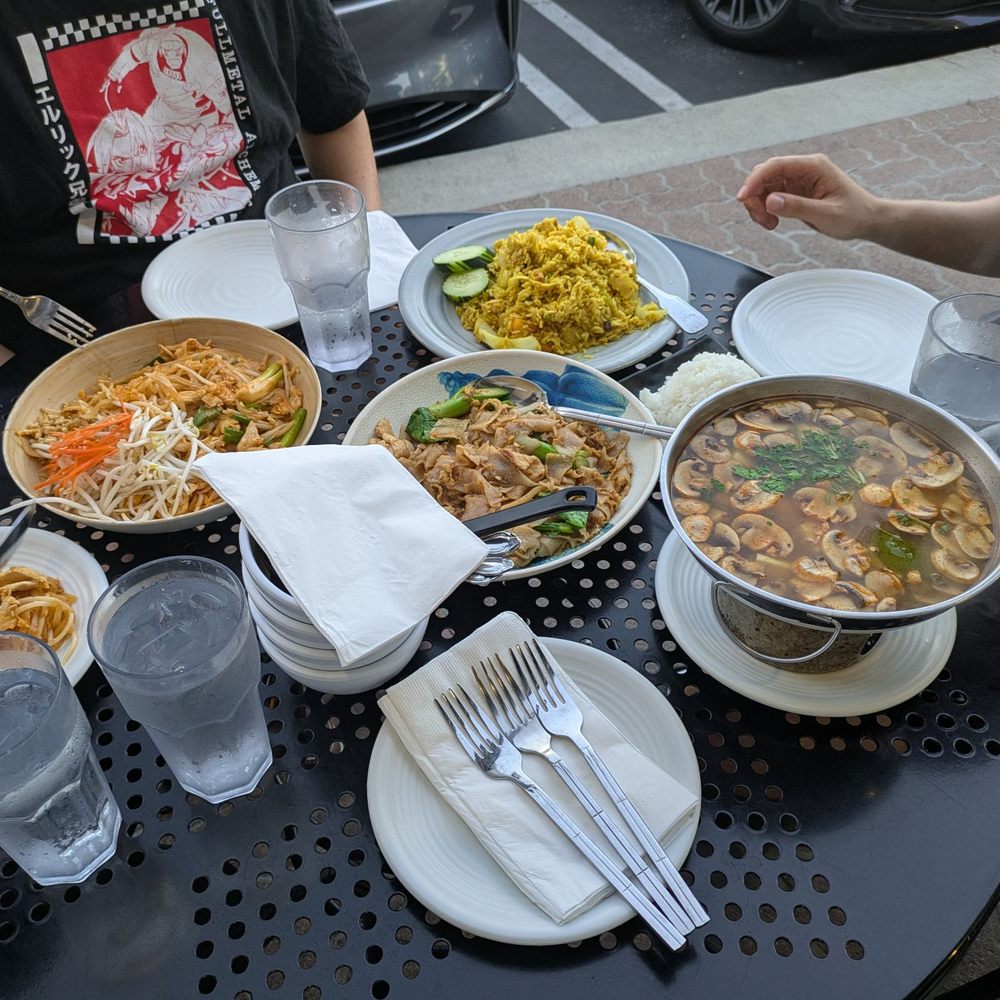 Pad Thai, some kind of fried rice, Pad See Ew, and Tom Yum = all were just ok