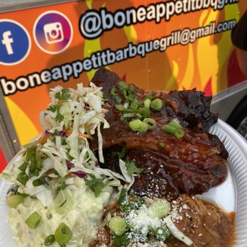 Bone Appetit Bar-b-que grill - Rib plate, potato salad and beans - Barbeque Near Me - Sparks, Nevada Bone Appetit Bar-b-que grill - Rib plate, potato salad and beans - Barbeque Near Me - Sparks, Nevada