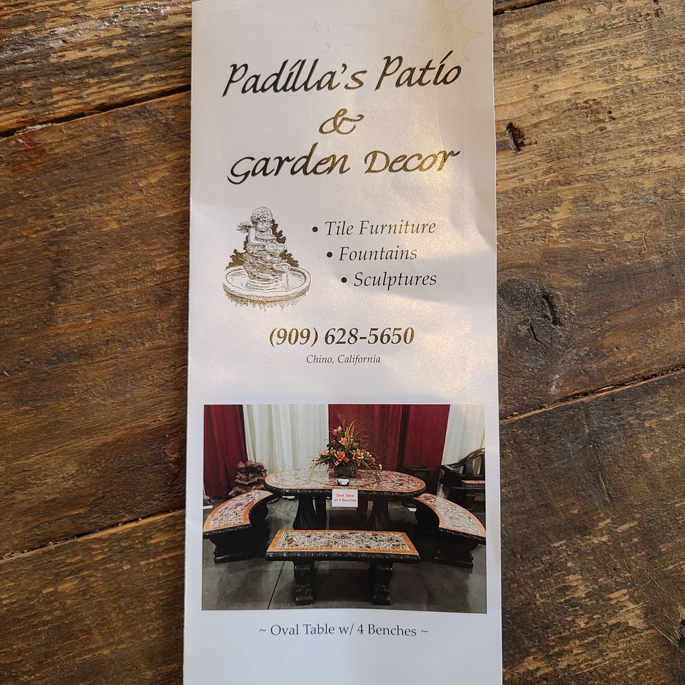 PADILLA’S PATIO & GARDEN DECOR Updated September 2024 Chino, California Outdoor Furniture
