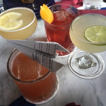 Dullboy - Assortment of classic cocktails ($8) during happy hour. I had the paper plane in the front - Cocktail Bars Near Me - Jersey City, New Jersey Dullboy - Assortment of classic cocktails ($8) during happy hour. I had the paper plane in the front - Cocktail Bars Near Me - Jersey City, New Jersey