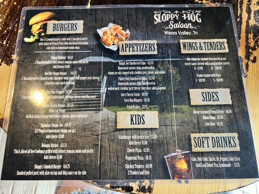 Menu photo 2 Sloppy Hog Sevierville, TN