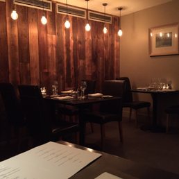Seating towards the back of the restaurant.