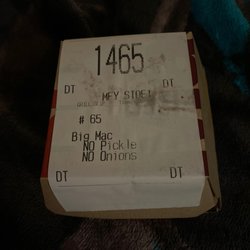 McDonald's - Definitely says no pickles