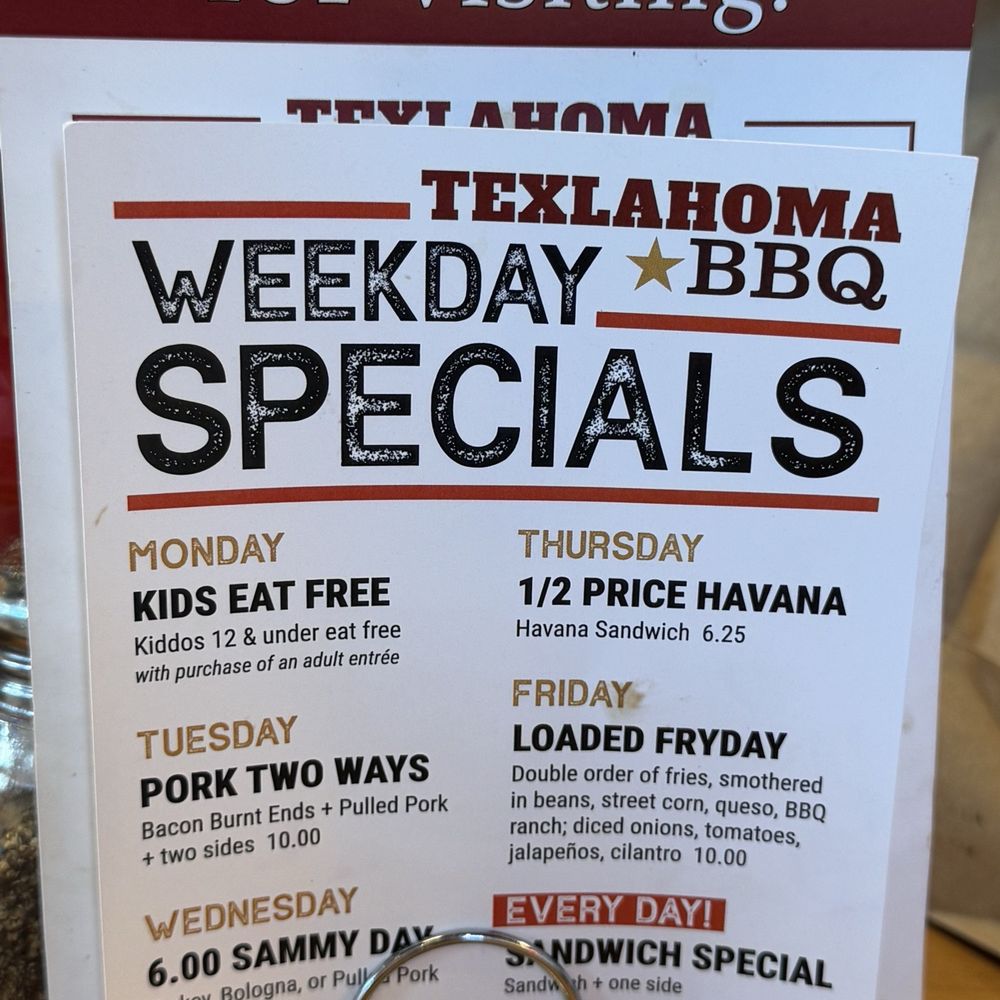 Weekly specials - valid all day Weekly specials - valid all day