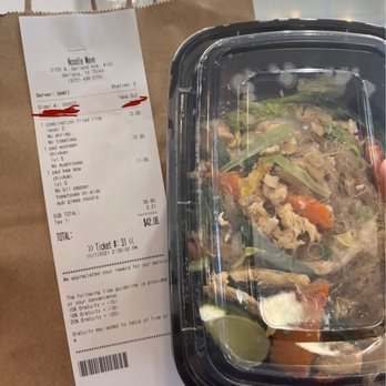 Noodle Wave - a meal in a plastic container - Thai Near Me - Garland, Texas