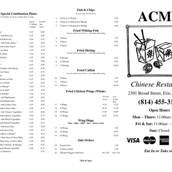 chinese food erie pa open
