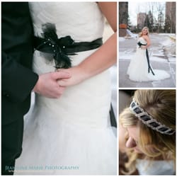 JenMar Creations - Beautiful wedding dress and headband by JenMar Creations http://www.jeanninemarie.com/