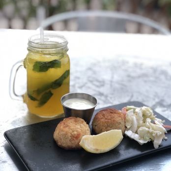 Ben's Crab Uniondale - a plate of crab cakes and a jar of lemonade - Seafood Near Me - Uniondale, New York Ben's Crab Uniondale - a plate of crab cakes and a jar of lemonade - Seafood Near Me - Uniondale, New York