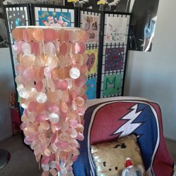 My awesome shell lamp