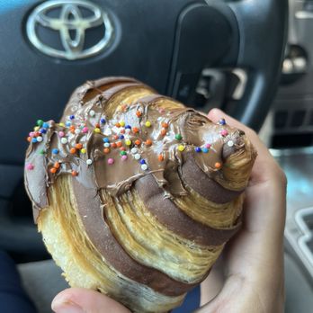 Me Latte's Bakery - I got this nutella croissant it was already half eaten lol so i took a photo of the other half . 10/10 - Coffee & Tea Near Me - Belton, Texas