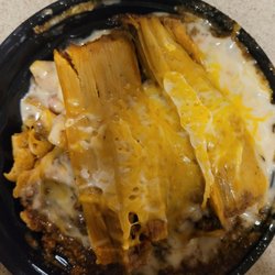 Tommy Tamale - 2 pork tamale frito bowl