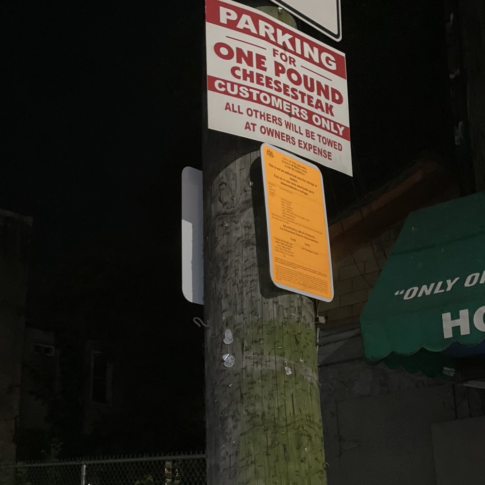 One Pound Cheesesteaks - Reserved Street Parking - Sandwiches Near Me - Philadelphia, Pennsylvania
