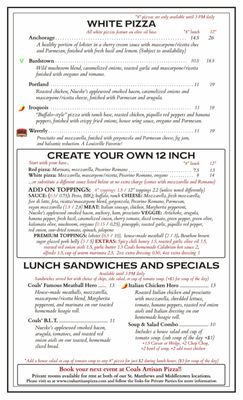 Menu photo 2 Coals Artisan Pizza Louisville, KY Menu photo 2 Coals Artisan Pizza Louisville, KY