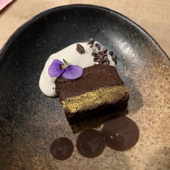 Abstract Table - Flourless chocolate torte - New American Near Me - Berkeley, California