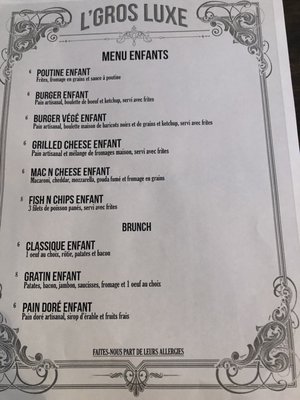 Menu photo 4 L'Gros Luxe Plateau Montreal, QC
