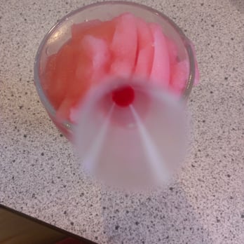 Mya's Noodle House - Watermelon slushie with a big fat boba straw. Go ahead, take a sip. - Chinese Near Me - Chiefland, Florida