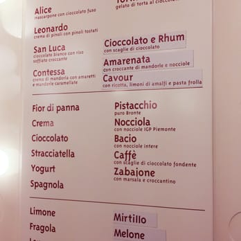 Cremeria Cavour - menu - Ice Cream & Frozen Yogurt Near Me - Bologna, BO Cremeria Cavour - menu - Ice Cream & Frozen Yogurt Near Me - Bologna, BO