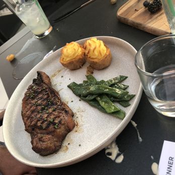 The Rooftop - Steak with yummy twice baked potatoes and Romano beans - Bars Near Me - San Diego, California The Rooftop - Steak with yummy twice baked potatoes and Romano beans - Bars Near Me - San Diego, California