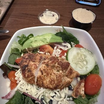The Trail House - 1/2 avocado salad with chicken - New American Near Me - Indian Trail, North Carolina The Trail House - 1/2 avocado salad with chicken - New American Near Me - Indian Trail, North Carolina