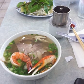 Pho Queen Noodle House - Small Hu Tieu & Iced Coffee w/ Condensed Milk - Vietnamese Near Me - Sunnyvale, California