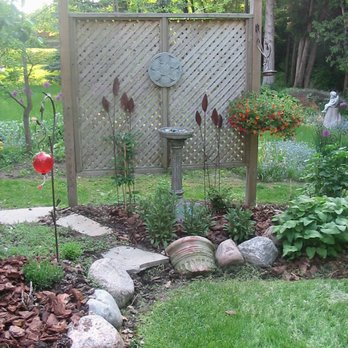Kate's Garden - a birdbath in the middle of the garden - Landscaping Near Me - Markham, Ontario