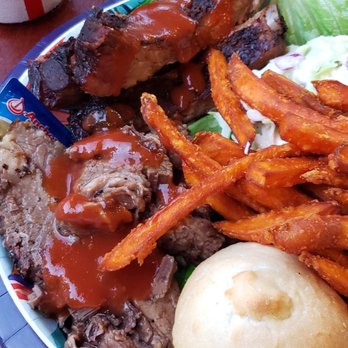 Fat Tony's - Brisket, ribs, sweet potato fries  and coleslaw - Pizza Near Me - Sint Maarten, New Hampshire