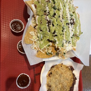 The Taco Man - Carne Asada Nachos and Carne Asada Mulita with red salsa - Tacos Near Me - Glendora, California The Taco Man - Carne Asada Nachos and Carne Asada Mulita with red salsa - Tacos Near Me - Glendora, California