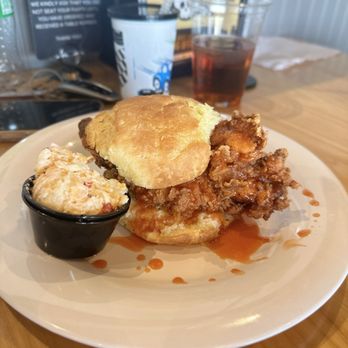 Vicious Biscuit - The Fat Boy (added pimento on the side) - Breakfast & Brunch Near Me - Neptune Beach, Florida