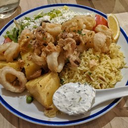 Calamari (fried) dinner