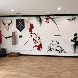 The Mikita School of Martial Art - North wall of the new school, toward the front