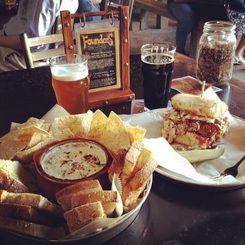 Founders Brewing - Nitro Pale Ale, Breakfast Stout, Beer Cheese Dip and Backwoods Bastard (1/2 sandwich). - Breweries Near Me - Grand Rapids, Michigan