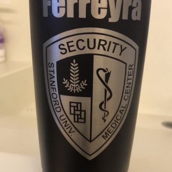 AG Custom Gifts - Engraved mug with Stanford Security Hospital logo & employee last name (Ferreyra). - Engraving Near Me