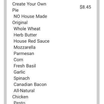 Pieology Pizzeria - What I ordered via emailed receipt - Pizza Near Me - Walnut, California