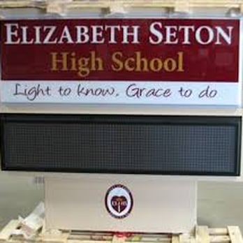 Elizabeth Seton High School - This is the roadside sign for Elizabeth Seton High School. - Middle Schools & High Schools Near Me - Bladensburg, Maryland Elizabeth Seton High School - This is the roadside sign for Elizabeth Seton High School. - Middle Schools & High Schools Near Me - Bladensburg, Maryland