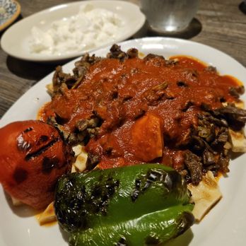 Cafe Agora - Iskender Kebab (with yogurt on the side) - Turkish Near Me - Atlanta, Georgia