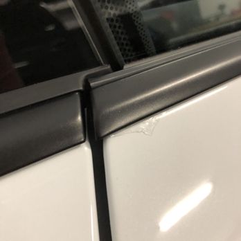 Detail Werkz - Left over film from a poor removal job. I instructed them not to remove the film if it couldn't be done properly. - Auto Detailing Near Me - Dallas, Texas