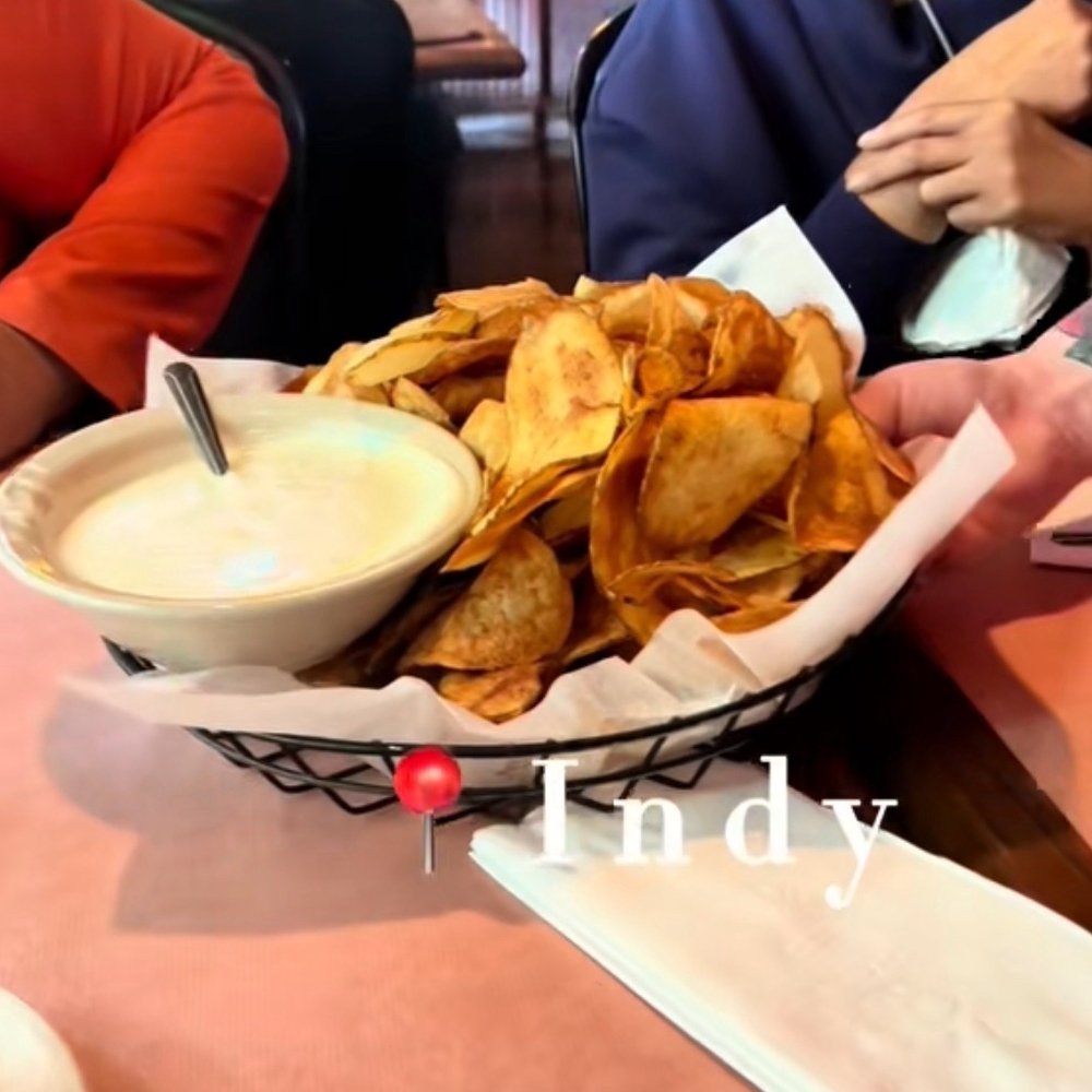 Shallos Antique Restaurant & Brewhouse - Homemade Potato Chips and Dip - American Near Me - Indianapolis, Indiana Shallos Antique Restaurant & Brewhouse - Homemade Potato Chips and Dip - American Near Me - Indianapolis, Indiana