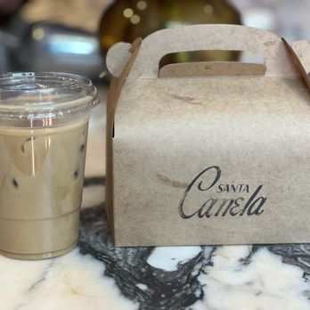Santa Canela - A burnt cinnamon latte and the pan dulce - Coffee & Tea Near Me - Los Angeles, California