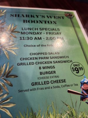 Menu photo 1 Sharky's Wings & Raw Bar - West Boonton, NJ Menu photo 1 Sharky's Wings & Raw Bar - West Boonton, NJ