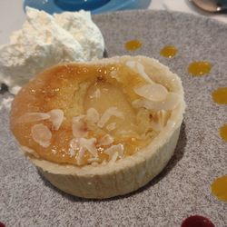 Relish Cafe - Pear almond tart - nicely presented but not heated up well (microwave?)