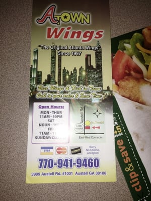 Menu photo 5 A - Town Wings Austell, GA Menu photo 5 A - Town Wings Austell, GA