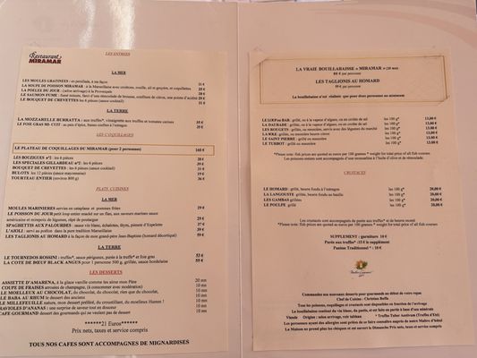 Menu photo 2 Miramar Marseille, 13 Menu photo 2 Miramar Marseille, 13