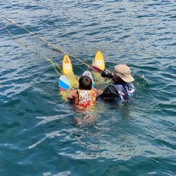 McKenzie's Water Ski School - Our 7yr old with Camden