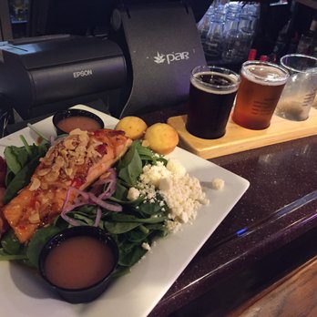 Reefpoint Brew House - Chili strawberry salmon spinach salad...very good but pricey! - New American Near Me - Racine, Wisconsin Reefpoint Brew House - Chili strawberry salmon spinach salad...very good but pricey! - New American Near Me - Racine, Wisconsin