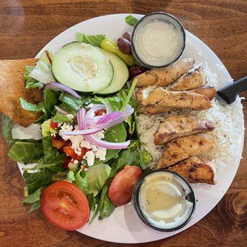 Taziki's Mediterranean Cafe - Deerfield - Grilled Chicken Breast Feast + side of rice - Mediterranean Near Me - Mason, Ohio